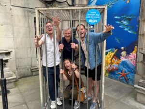 Some of the Harvey John team — Andy Wyatt (interim tax recruitment), Guy Middleton (treasury recruitment), Callum McKenna (finance recruitment specialist), and Claire Kent (head of recruitment operations).